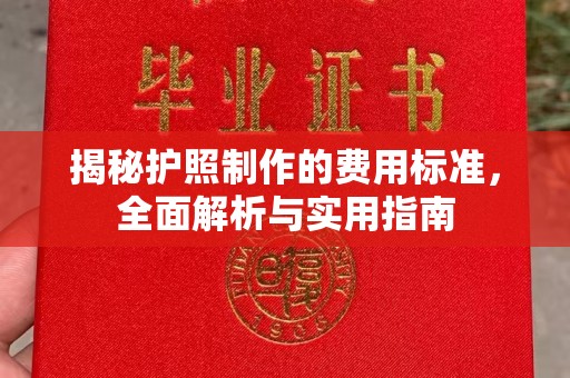 厚街揭秘护照制作的费用标准，全面解析与实用指南